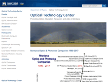 Tablet Screenshot of optec.montana.edu
