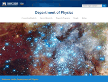 Tablet Screenshot of physics.montana.edu