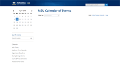 Desktop Screenshot of calendar.msu.montana.edu