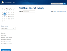 Tablet Screenshot of calendar.msu.montana.edu