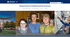 Desktop Screenshot of math.montana.edu